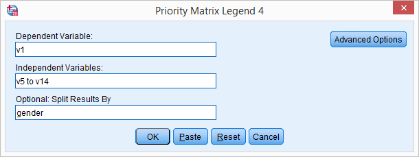 SPSS Python Hulp - Prioriteiten Matrix Tool